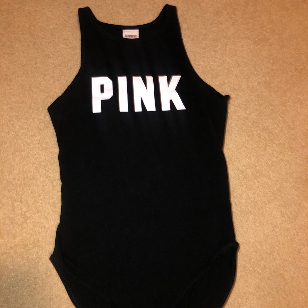 Pink black bodysuit